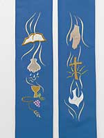 Royal Blue Stole with LSB Symbols