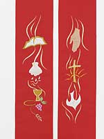 Light Red Stole with LSB Symbols