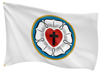 Luther's Rose Indoor Flag, 4' x 6'