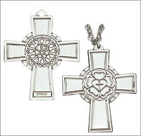 Luther Rose Pectoral Cross - Sterling Silver