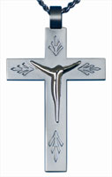 Silver Plate Clergy Cross with Corpus