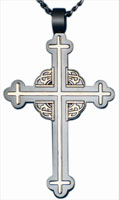 Celtic Knot Gold Plate Budded Cross