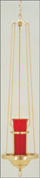 Bright Brass Electrified Sanctuary Lamp