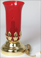 Electrified Sanctuary Lamp with Glass