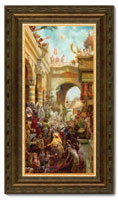 Framed Print Patina Bronze Hosanna, Blessed Is He