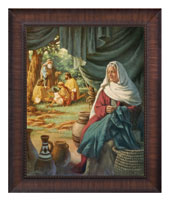 Framed Print Classic Wood The Visitors (Gauthier)