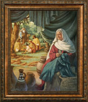 Framed Print Patina Bronze TheVisitors (Gauthier)