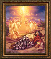 Framed Print Patina Bronze Jacob's Dream (Gauthier)