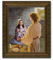 Framed Print Patina Bronze Annunciation (Bladholm)