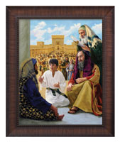 Framed Print Classic Wood Jesus in the Temple (Bladholm)