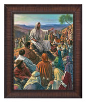 Framed Print Classic Wood Beatitudes (Copeland)