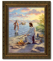 Framed Print Patina Bronze Miraculous Catch (Gauthier)