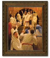 Framed Print Patina Bronze Pentecost (Hunt)