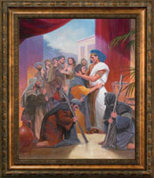 Framed Print Patina Bronze Joseph Forgives (Papp)