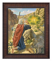 Framed Print Classic Wood Moses and the Burning Bush
