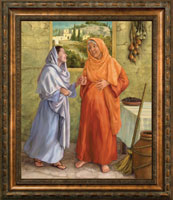 Framed Print Patine Bronze Mary and Elizabeth
