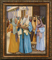 Framed Print Patina Bronze Presentation of Jesus (Bladholm)