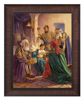 Framed Print Classic Wood Visit of the Wise Men (Gauthier)