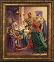 Framed Print Patina Bronze Visit of the Wise Men (Gauthier)