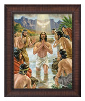 Framed Print Classic Wood Baptism of Christ (Copeland)