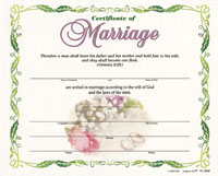 Marriage Certificate (Pkg of 12)