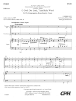 O God, Our Lord, Your Holy Word (Full Score)