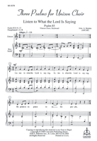 Three Psalms for Unison Choir