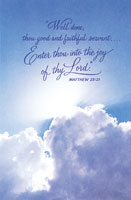 Standard Funeral Bulletin: Well done thou good and faithful servant