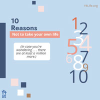 10 Reasons Not to Take Your Own Life (fold-out brochure)