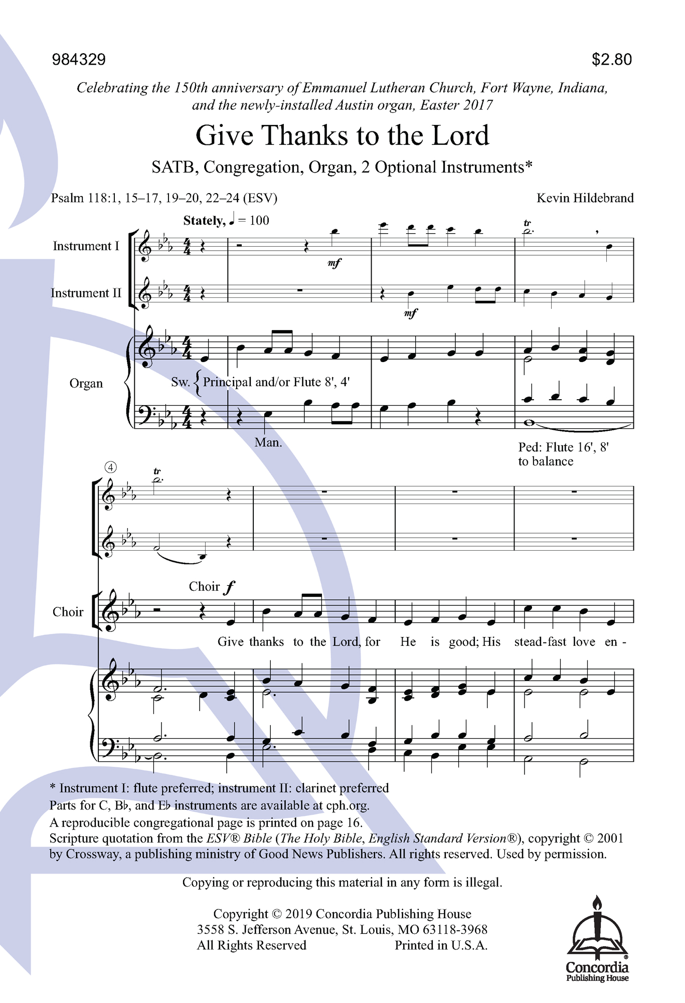 Give Thanks to the Lord - Concordia Publishing House