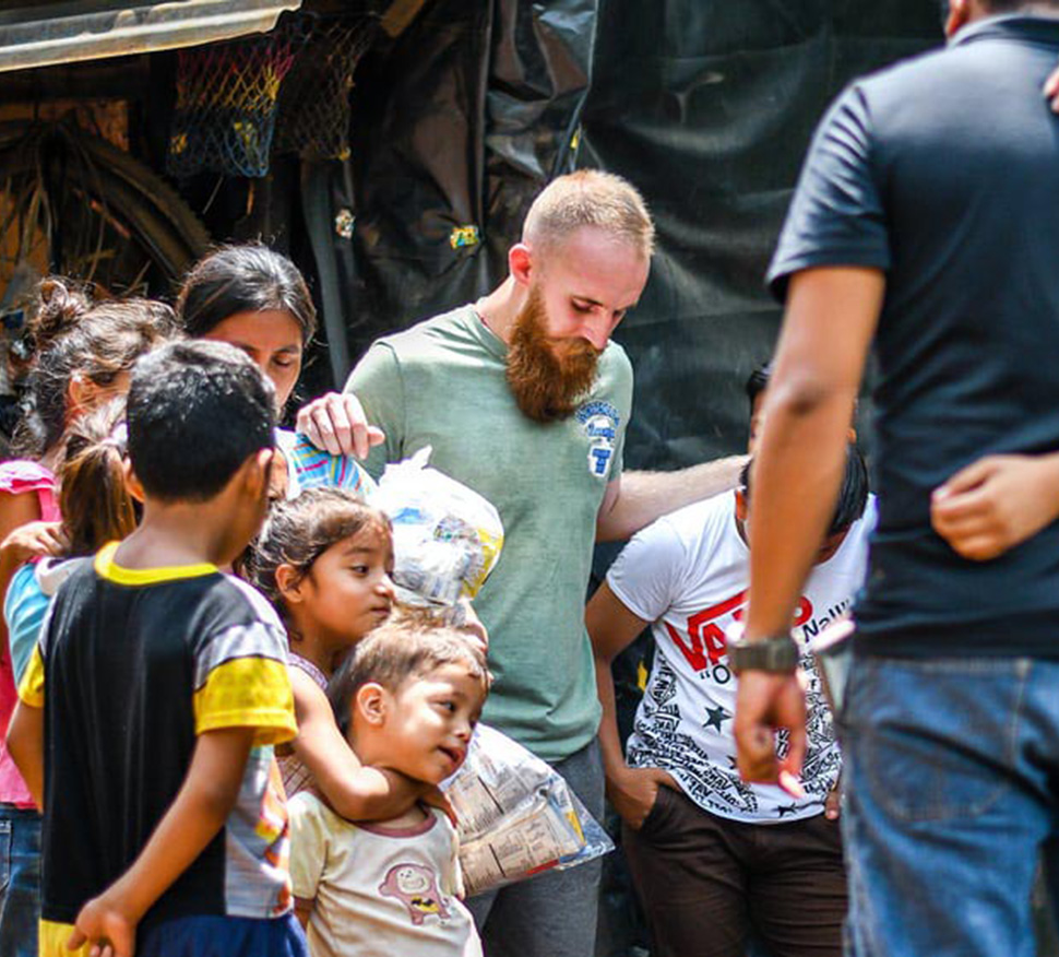 Hands coming together in prayer