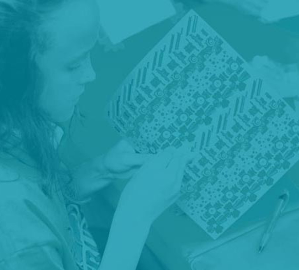 Child busy doing VBS craft