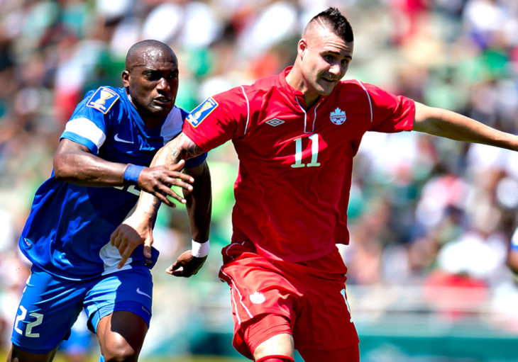 Marcus Haber with Canada's national team. (Canada Soccer)