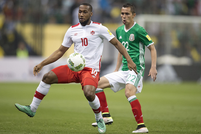 Junior Hoilett during a World Cup qualifier against Mexico. (Canada Soccer)