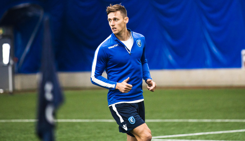 FC Edmonton's Amer Didic in training. (Photo: FC Edmonton).