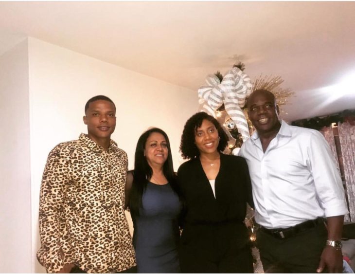 Luis with his mother Soreli, his sister Melissa, and his father Luis Carlos.