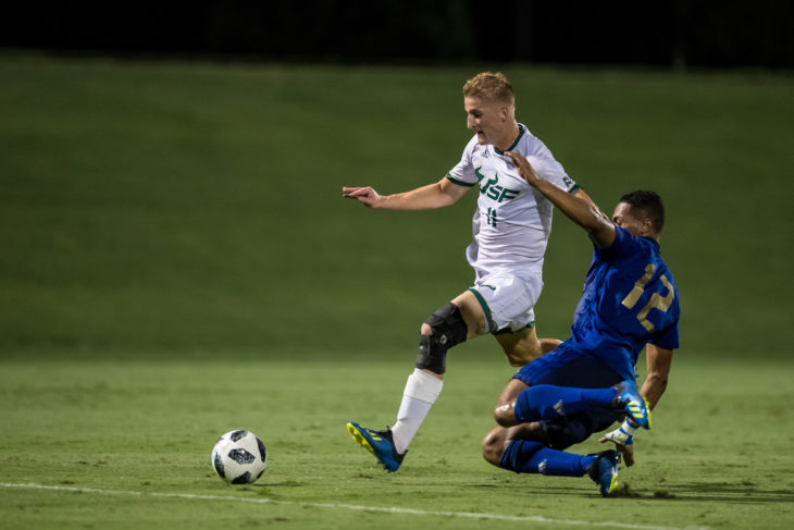 Stephen Hart sees Skublak as a player who gets on the end of things in the box. Photo: USF Athletics.