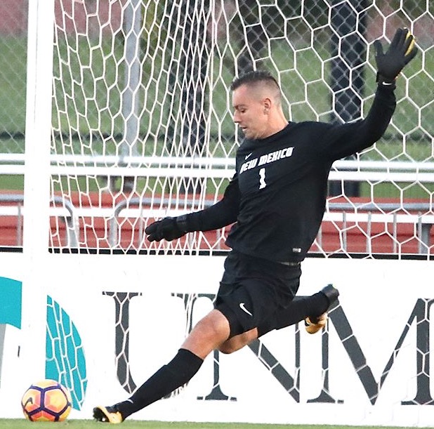 Jason in action for the University of New Mexico.
