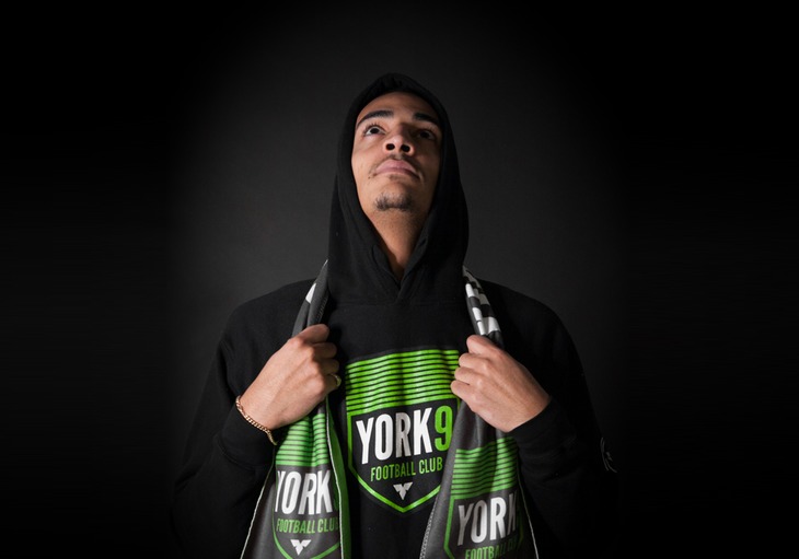 Simon Adjei, striker for York9 FC.