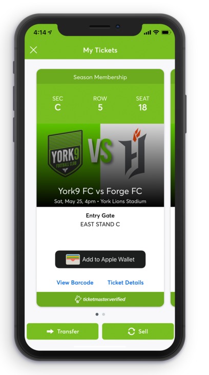 Ticket landing page
