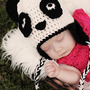 crochet panda hat