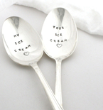 Stamped Metal Ice Cream Spoons