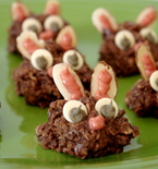 No-Bake Easter Bunny Cookies