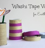 Earth Day Crafts: Washi Tape Vases