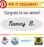 Winner! Pin It Giveaway