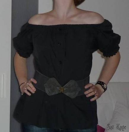 A refashioned men's button-down shirt