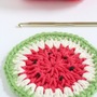 Free crochet coasters pattern - Watermelons