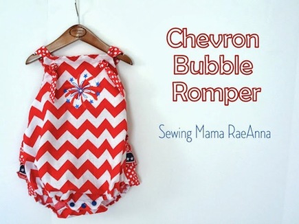 A red and white striped romper for a little girl