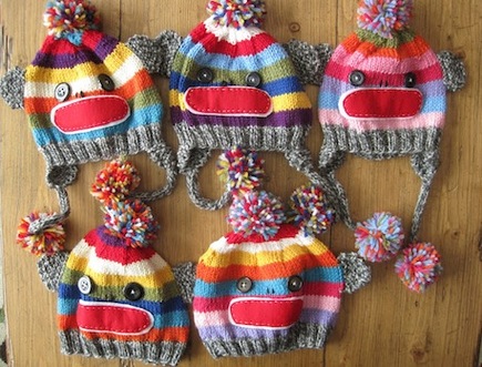 Sock Monkey Knit Hat