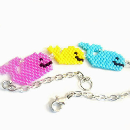 Beaded Whale Bracelet, Bead Weaving